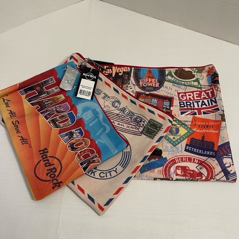 Hard Rock Vintage Route 3 Pack Pouch. perfect travel set holds many items.